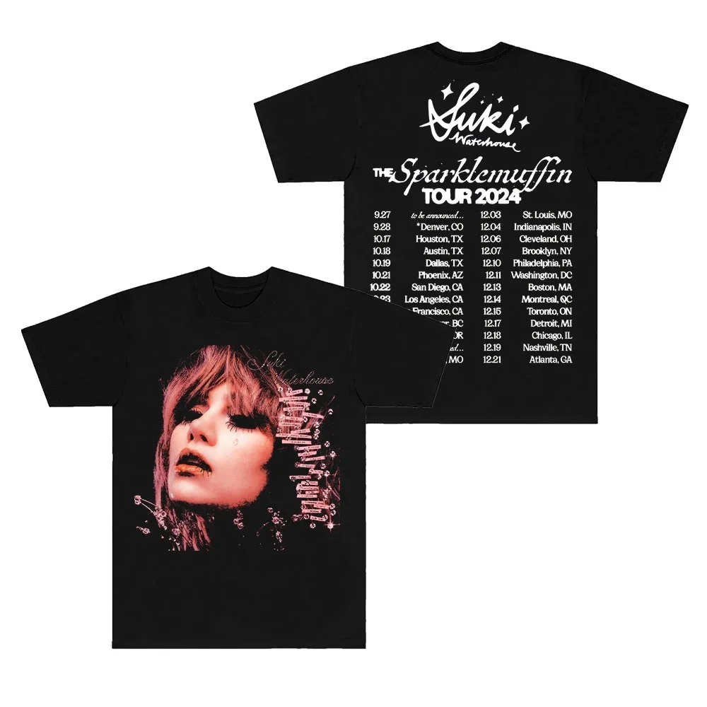 Suki Waterhouse The Sparklemuffin Tour 2024 Merch T-Shirts Cosplay Women Men Fashion Short Sleeve Tee