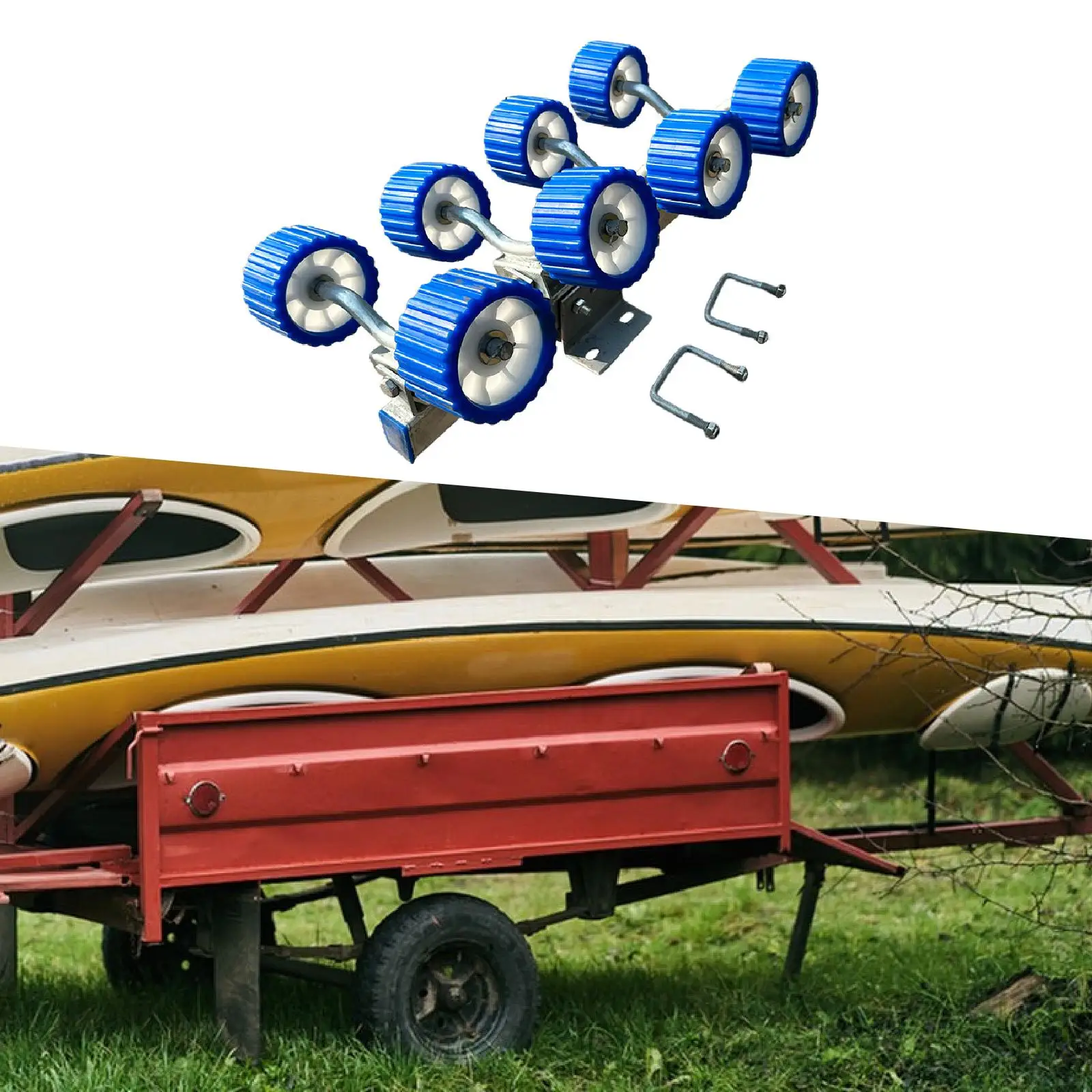 

Galvanized Boat Trailer Roller Durable Marine Equipment Bottom Bracket for Yacht and Motor Boat Loading