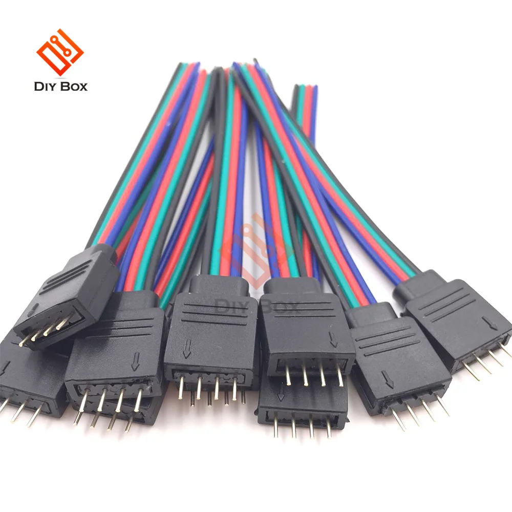 5 Stück Stecker-Buchse 4-Pin LED-Streifenlicht-Kabelverbinder Adapterkabel RGB RGBW Lampenband RGB RGBW Controller-Verbindung – Detail 13
