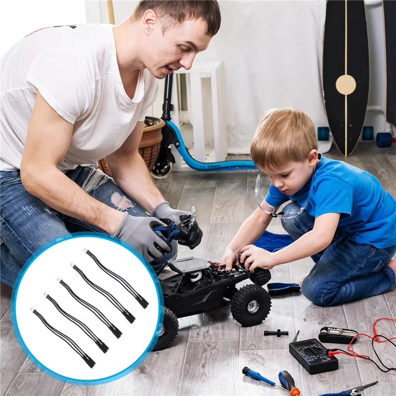 AS96-5PCS 2.0 الموز التوصيل إلى PH2.0 3Pin تحويل سلك فرش السيارات ESC تحويل تمديد سلك كابل لقارب سيارة RC