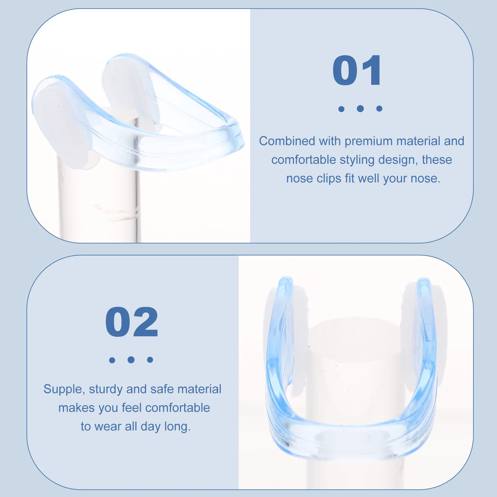 5 صناديق مشابك أنف مضادة للكلور سدادات سباحة احترافية مقاومة للاهتراء مريحة مناسبة للسباحة وركوب الأمواج والتزلج على الماء #1