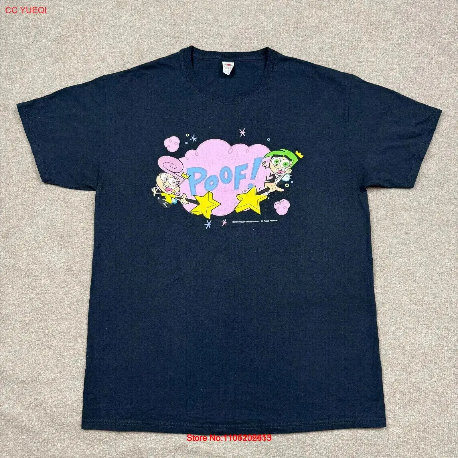 

Fairly Odd Parents T Shirt Mens Size L Large Black Promo Adults vintage Washed Breathable Unisex fashion Comfortable Soft