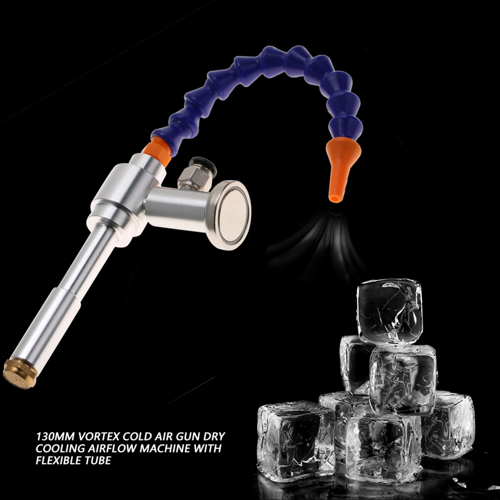 

130MM Vortex Cold Air Gun Dry Cooling Airflow Machine With Flexible Tube(08 + Magnet Base)