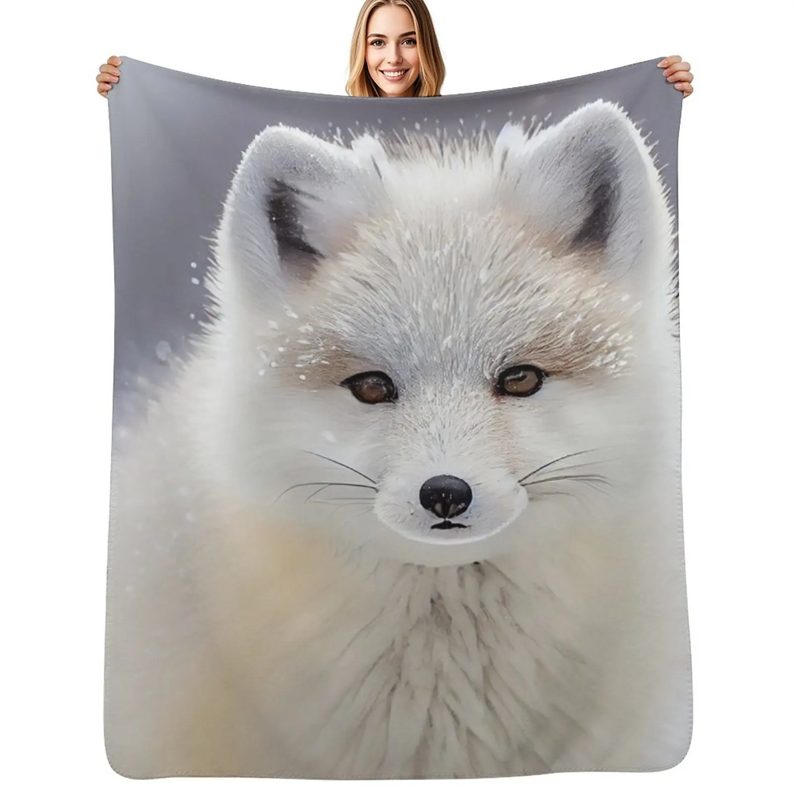 Artic Fox Lover - Manta de regalo navideña, manta suave y lujosa, regalo navideño para la familia