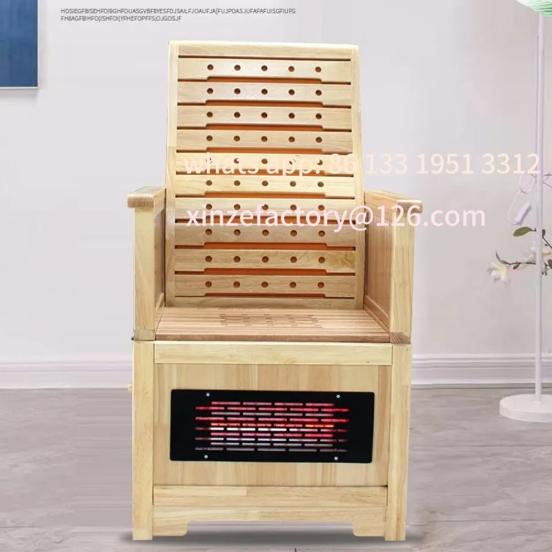 Sentado en una silla de moxibustión, asiento multifuncional en una cabina de moxibustión, sentado en una silla de moxibustión para húmedo y seco.