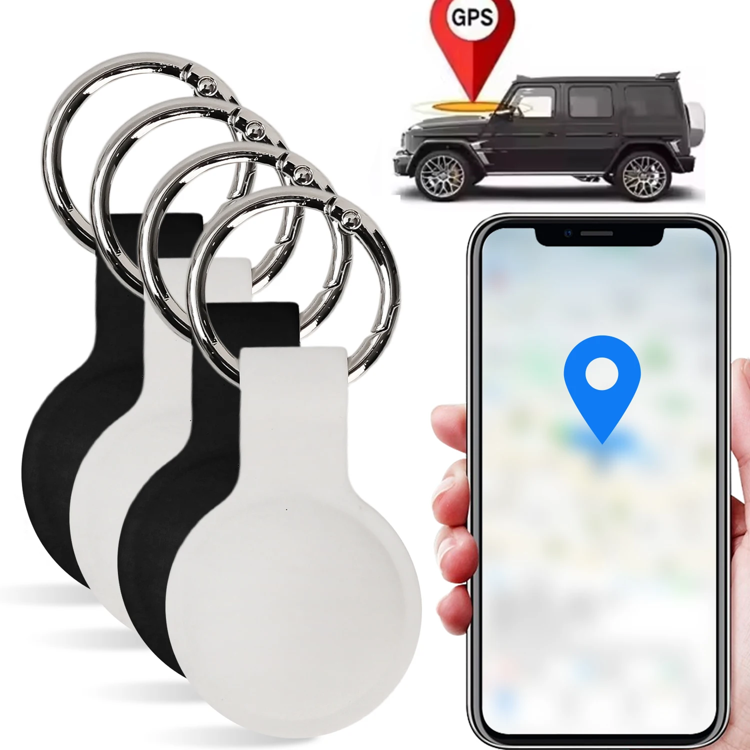أجهزة تعقب محدد العلامات الذكية لجهاز Apple AirTag Mini GPS Tracker Car Vehicle Protable Anti Lost Case Bluetooth Localizador #2
