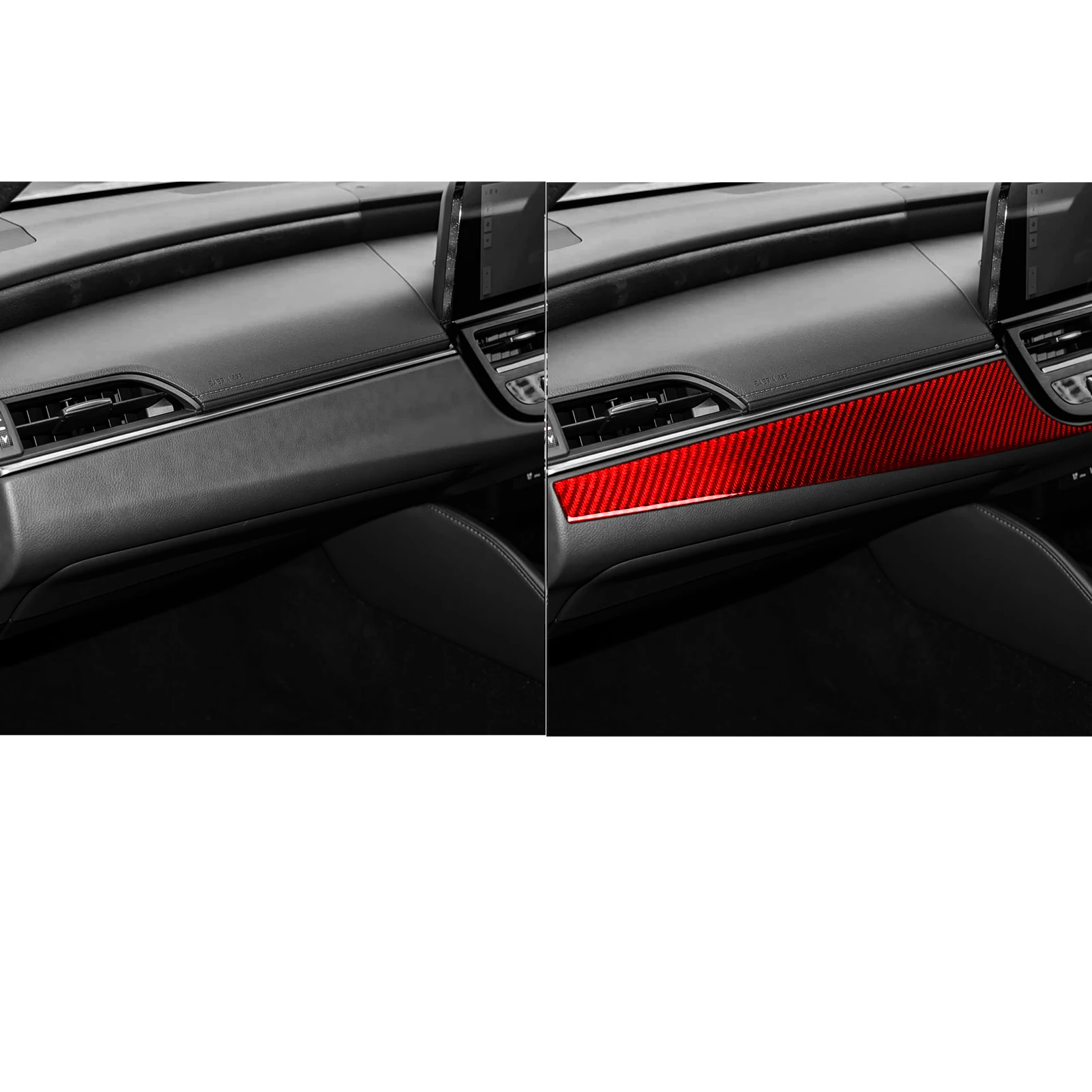 For Lexus ES200/250/260/300h/350/200 2018–2025 Car Co-pilot center console Trim Real Soft Carbon Fiber Car Accessories Stickers