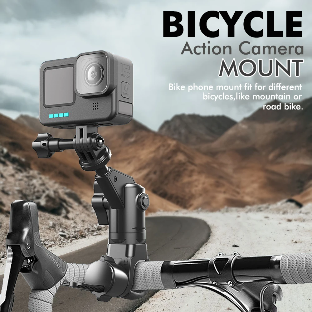 دراجة نارية دراجة حامل ل GoPro 12 11 10 9 المقود مرآة جبل قوس ل Insta360 X3 X4 DJI عمل كاميرا الملحقات