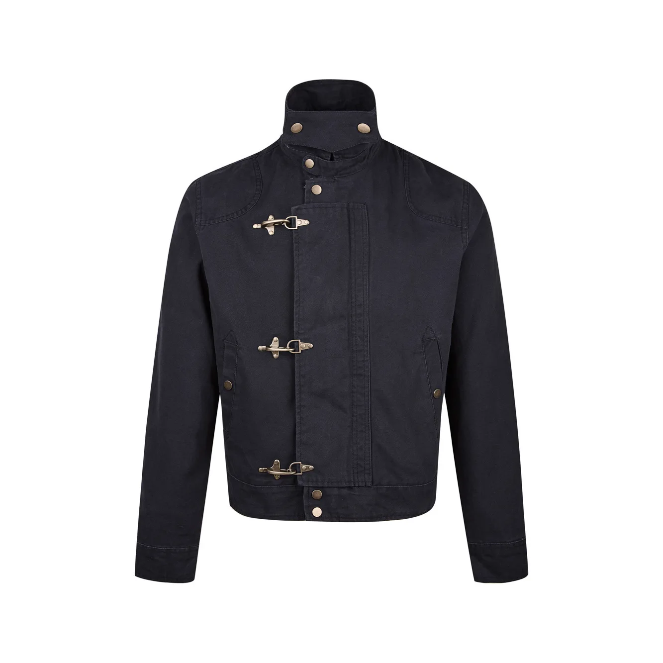 

Autumn and Winter Casual Retro Workwear Jacket Men's Short Cut Stand Up Collar Jacket