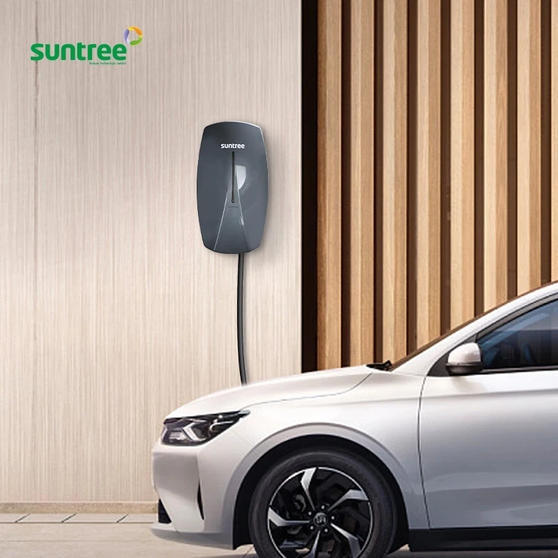 Maßgeschneiderte APP Blue Tooth WIFI 5M Kabel Typ 2 Dynamische Last Balance Smart Evse Elektroauto Ladestation 22 kW Ev Ladegerät