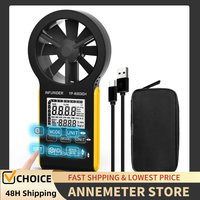 CFM Wind Speed Meter,Rechargeable HVAC Anemometer Measuring Wind Velocity, Test Air Flow Volume CFM/CMM, Handheld Airflow Tester