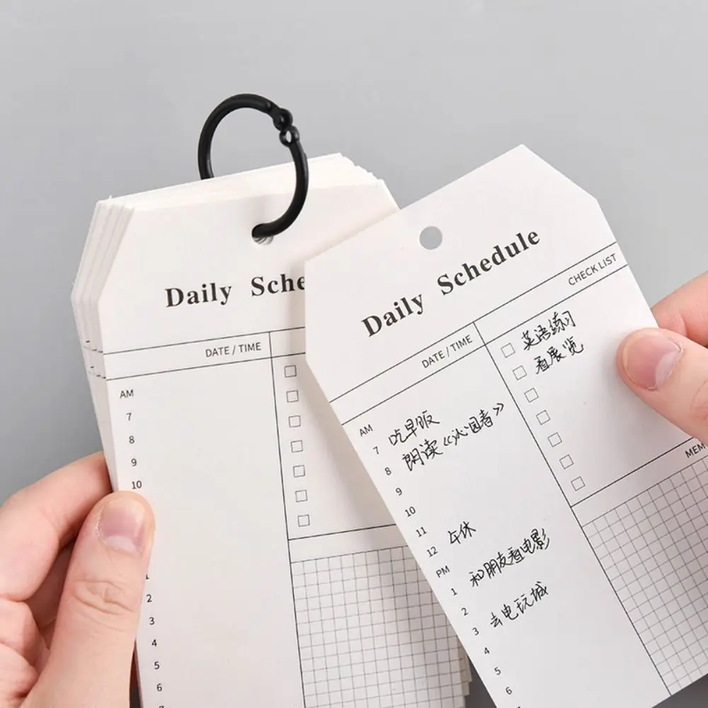 Loose-leaf Ring Design Schedule Book Portable Creative Stationery Memo Pad Multi-functional Note Pad School Office