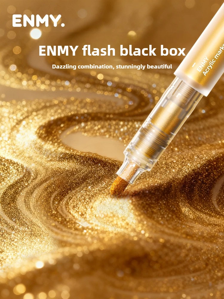 

ENMY 80 Colors Flash Direct Liquid Acrylic Markers Soft Tip Non-Transparent Art Markers With Bag School Supplies Stationery