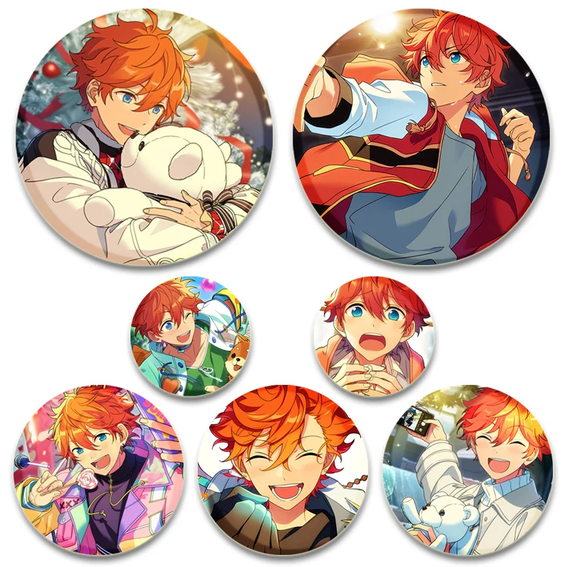 Anime Ensemble Stars Brooches Subaru Akehoshi Cartoon Badges Backpack Creative Tinplate Button Pins for Clothing Gift Accessory