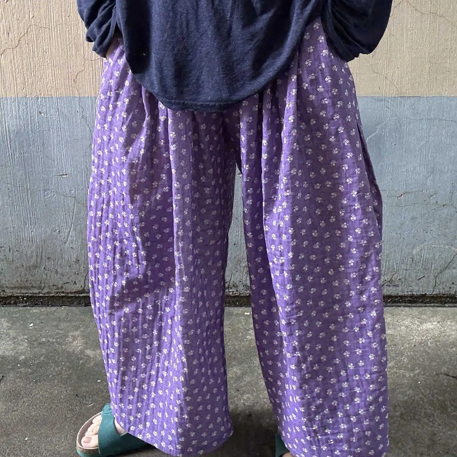 

Women's Casual Pajama Pants, Long Summer Walk Pants, Home Wide-Leg Pants
