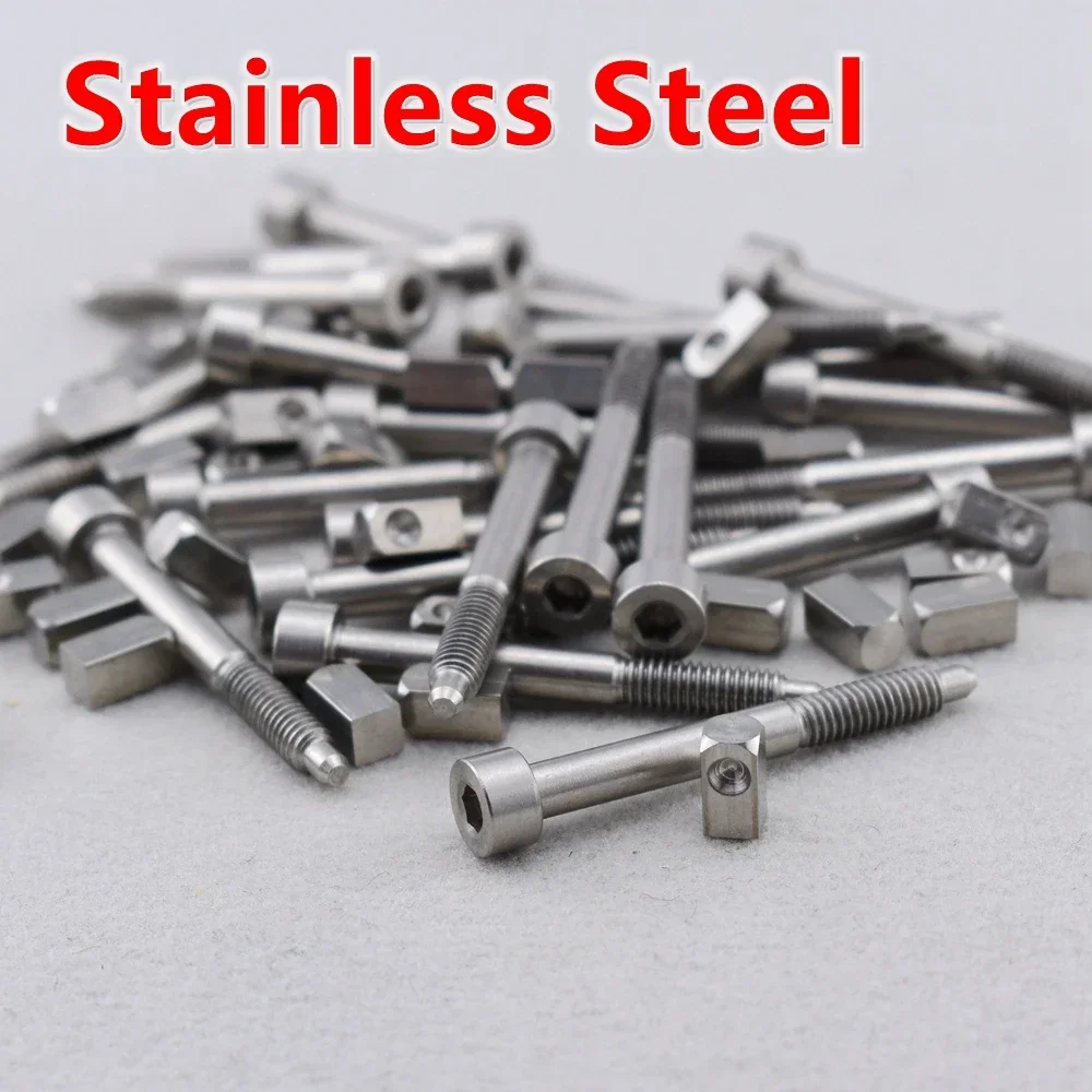 1 Set ( 6/7/8 Strings )  stainless steel  String Lock Screws /Saddle Insert Blocks -  JP(Origin)