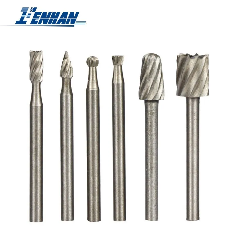 

Rotary Files HSS Router Drill Bits Rotary Burrs Set Wood Carving Milling Cutter for Dremel Rotary Tools Accessories 6pcs