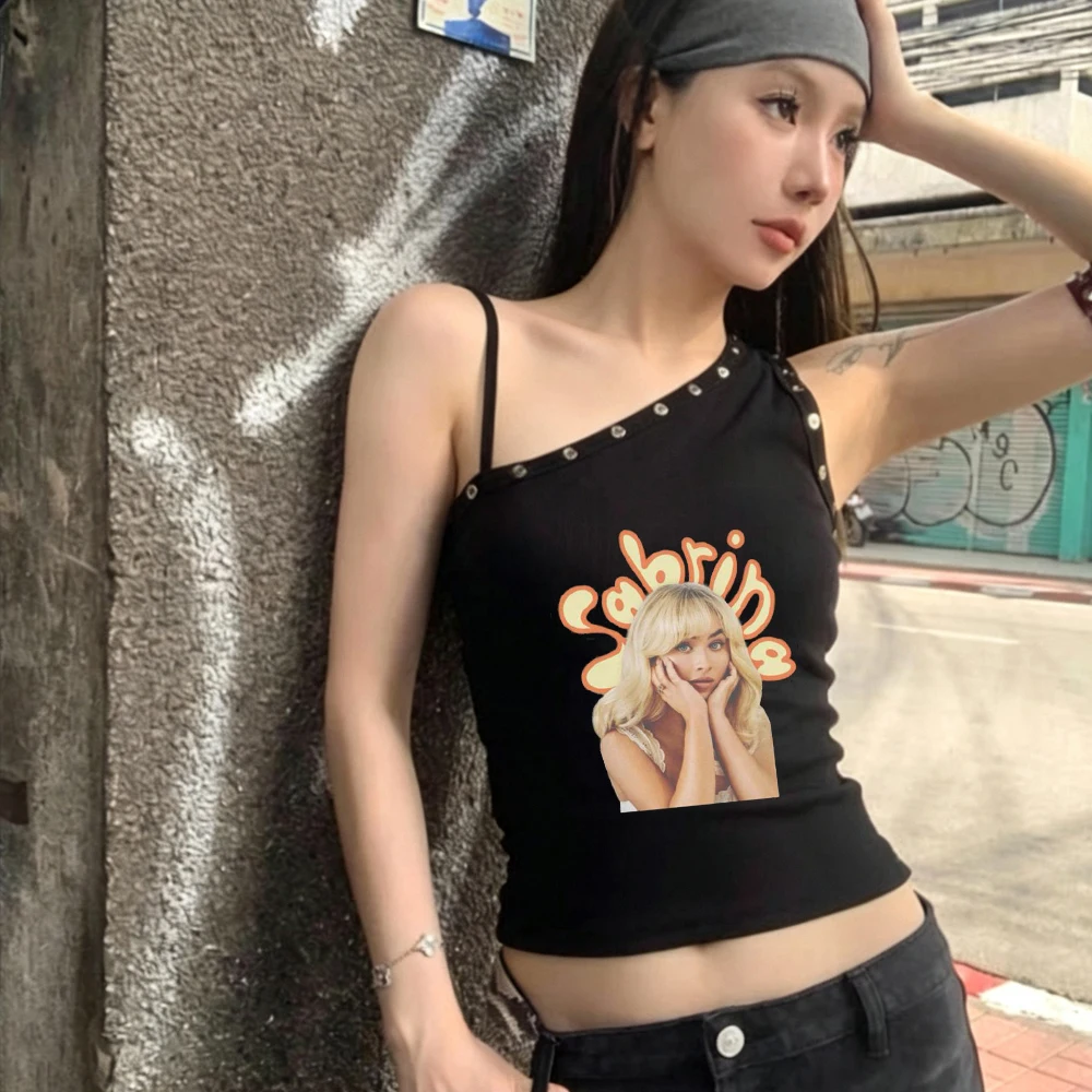 Sabrina Carpenter cropped top teen japan party anime summer top tees dollette gyaru alternative  harajuku anime