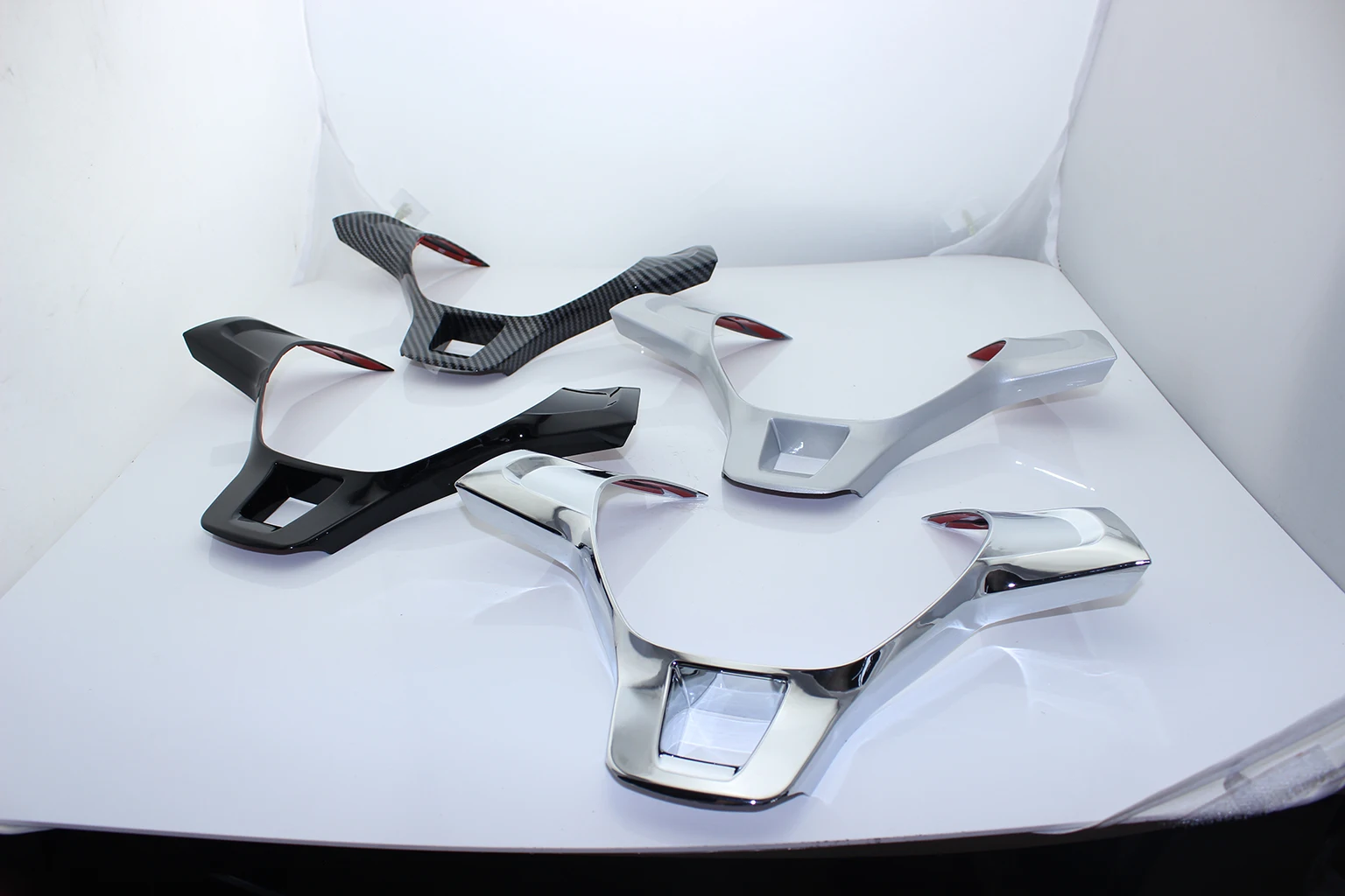 Steering WheelChrome Trim Sticker 4 Colors For VW Golf7 GTI MK7 Polo Jetta MK6 Tiguan TouranCaddy Amarok Lavida Passat