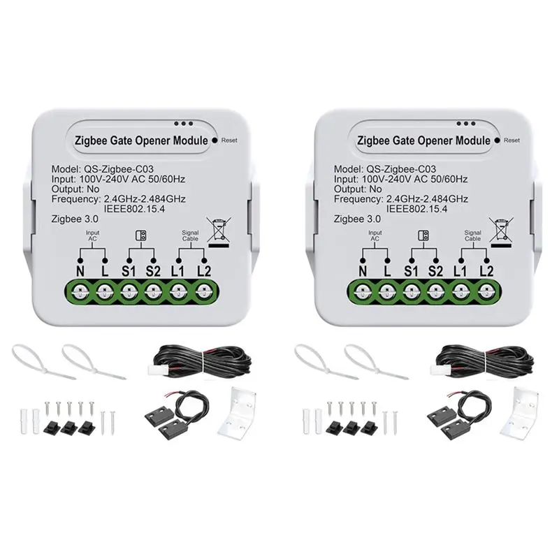 

【RECOMENDAR】2X устройство открывания гаражных ворот Smartzigbee — аксессуар для ворот с дистанционным управлением, совместимый с Alexa и Googlehome