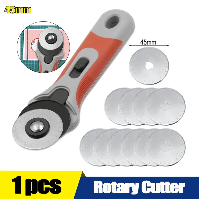 Cuchillas de repuesto para cortador rotativo de 45mm, trazador de corte Circular de papel de tela para corte de cuero artesanal, compatible con Olfa