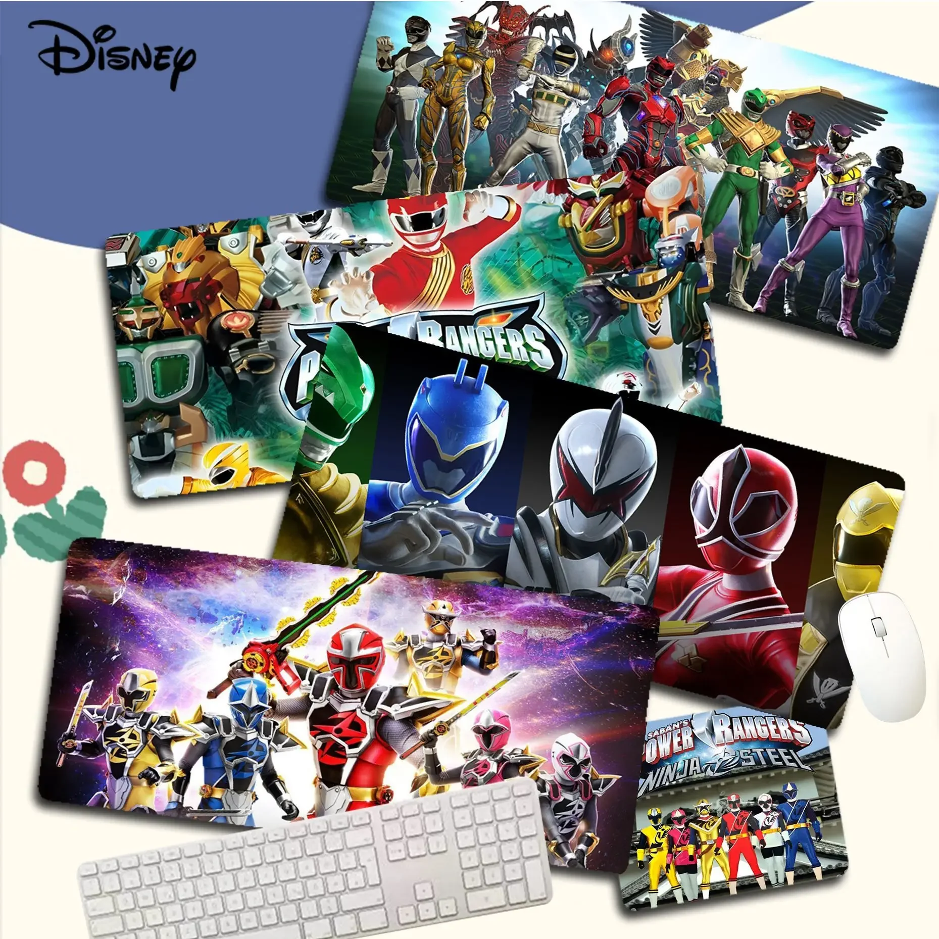 

Power R-Rangers Mousepad Funny Unique Desktop Pad Game Mousepad Size For Large Edge Locking Game Keyboard Pad