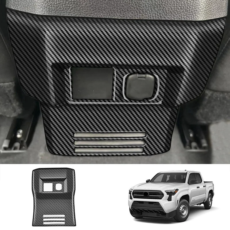 Car Rear Air Conditioner Vent Outlet Frame Anti-Kick Panel Cover Trim For Toyota TACOMA 2024 Accessories