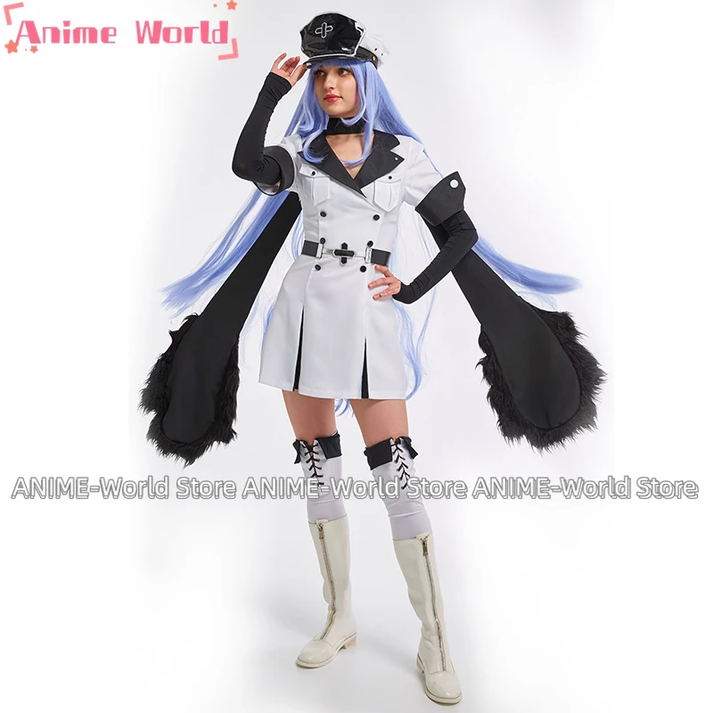 Anime Cosplay Fantasia de Esdese Esdeath, Uniforme do Dia das Bruxas, Fatos de festa de Carnaval