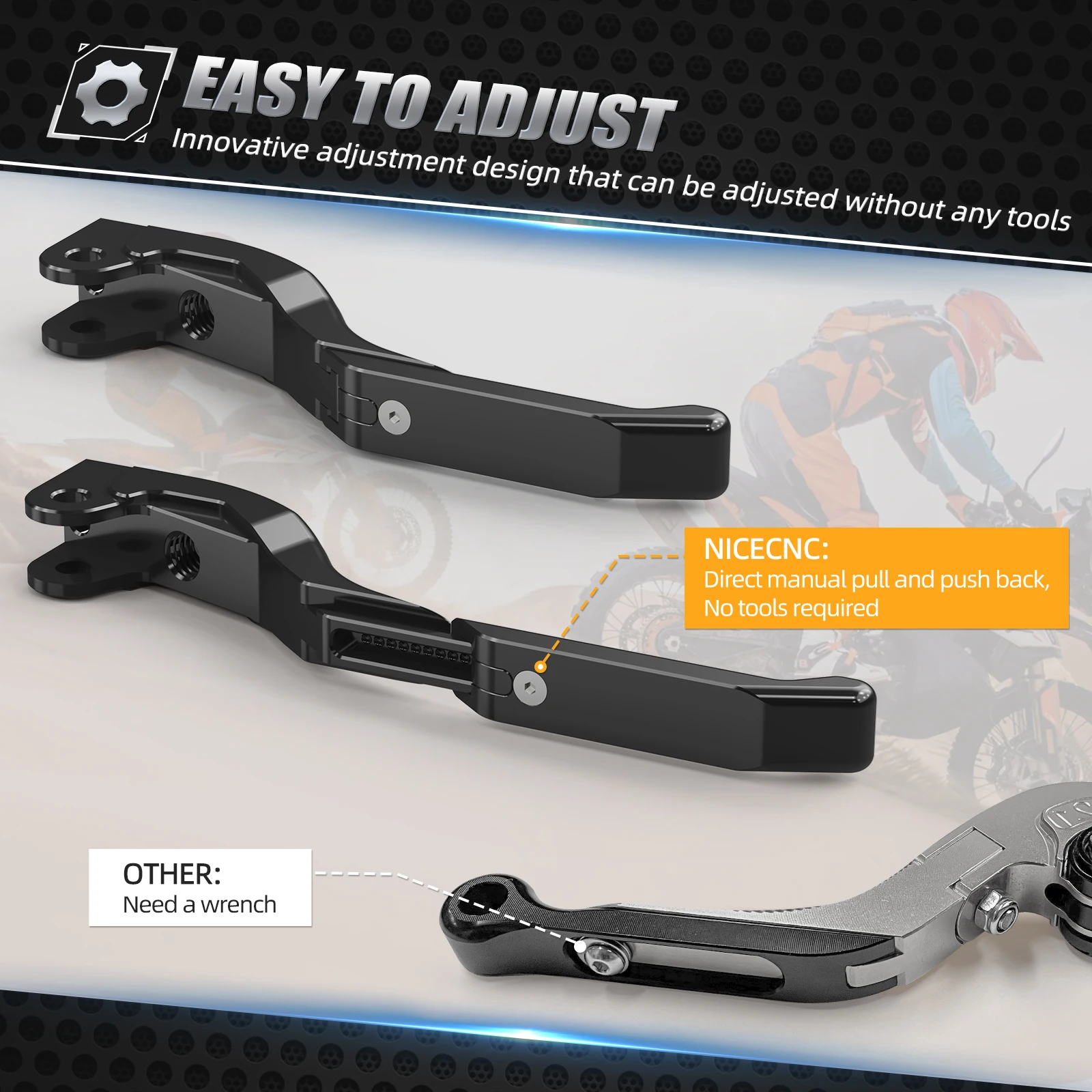 رافعة قابض فرامل قصيرة لـ KTM 890 Adventure/R 2021-2024 790 Adventure 19-24 790 Adventure R 19-20 Husqvarna Norden 901 22-24