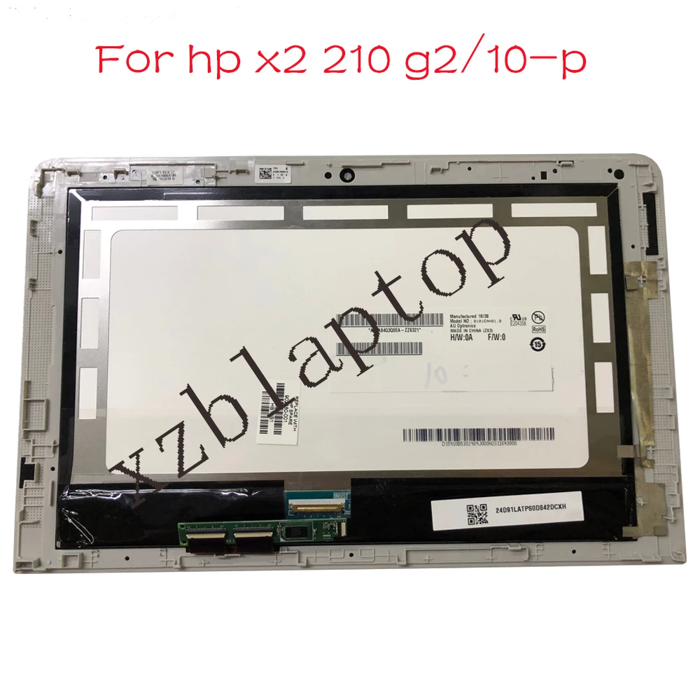 Montaje táctil de 10,1 pulgadas para HP Pavilion Notebook x2 210 G2 X2 10-P pantalla LCD con montaje de pantalla táctil digitalizador