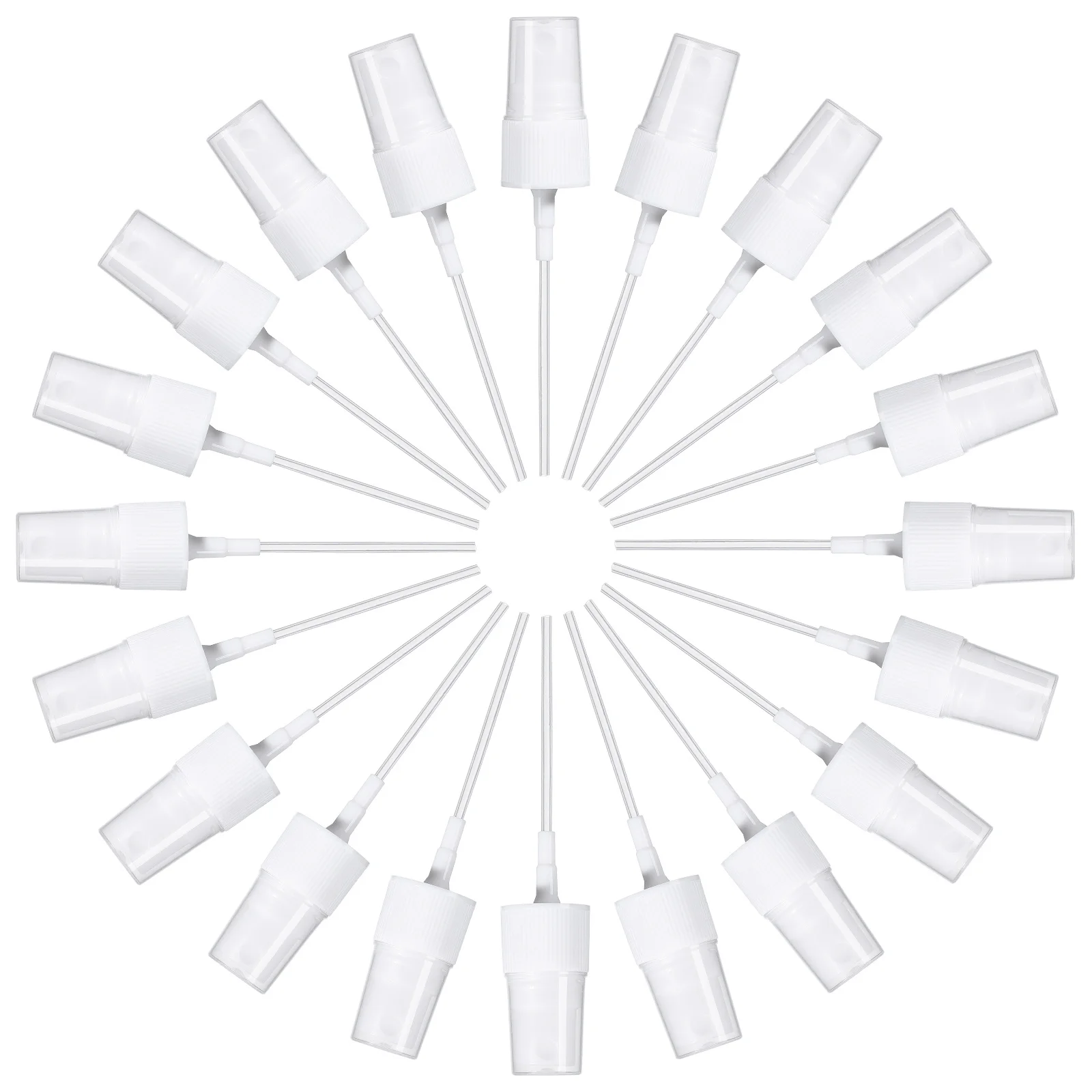 

20pcs Replacement Head For Perfume Bottles 18Mm Fine Mist Pump Top Portable Essential Oil Spray Caps Spray Bottle Accessories