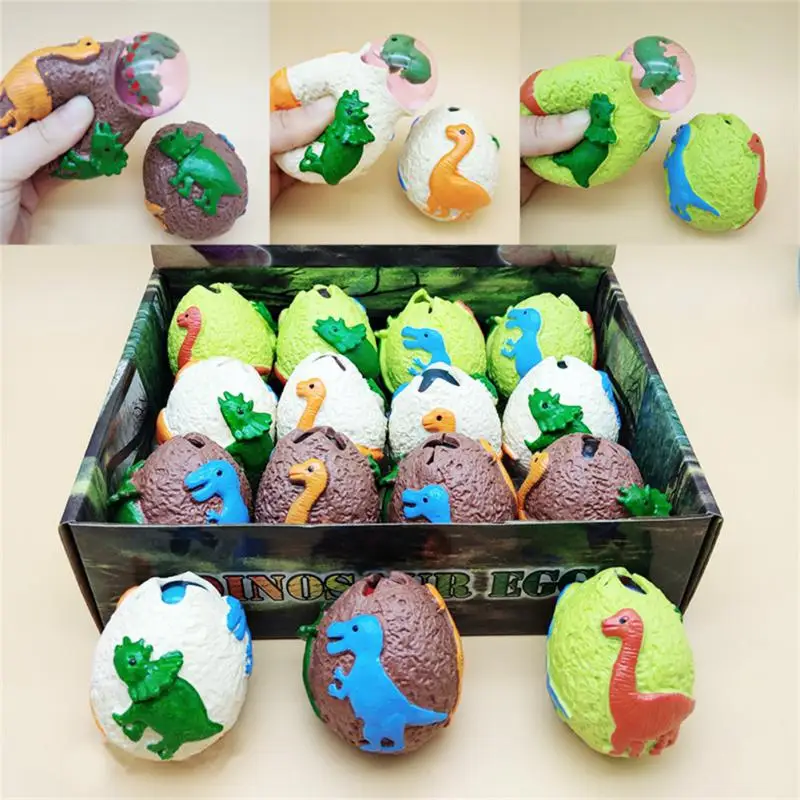 Hatching Egg Squeeze Random Color Birthday Gift Extruded Toys Music Decompression Toy 3d Dinosaur Eggs Soft Tpr Vent Ball