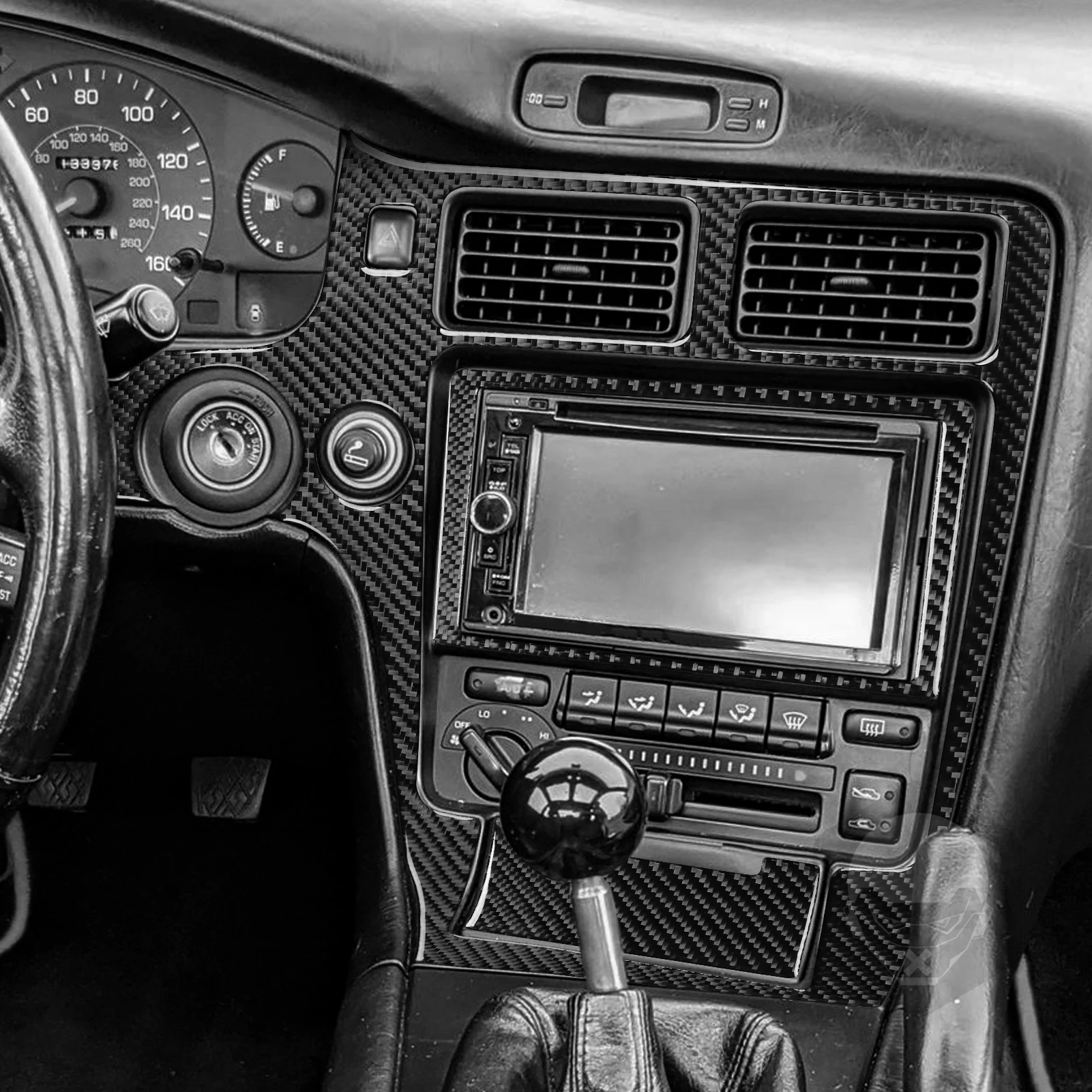 Para Toyota Mr2 Turbo Gti 1991-1995 Fibra De Carbono Radio Central Ac Cd Panel De Control Accesorios De Coche Pegatinas Decorativas Interiores — -54%, 70.14€ Coupon, from 57.39€ – 54% descuento – €57.39