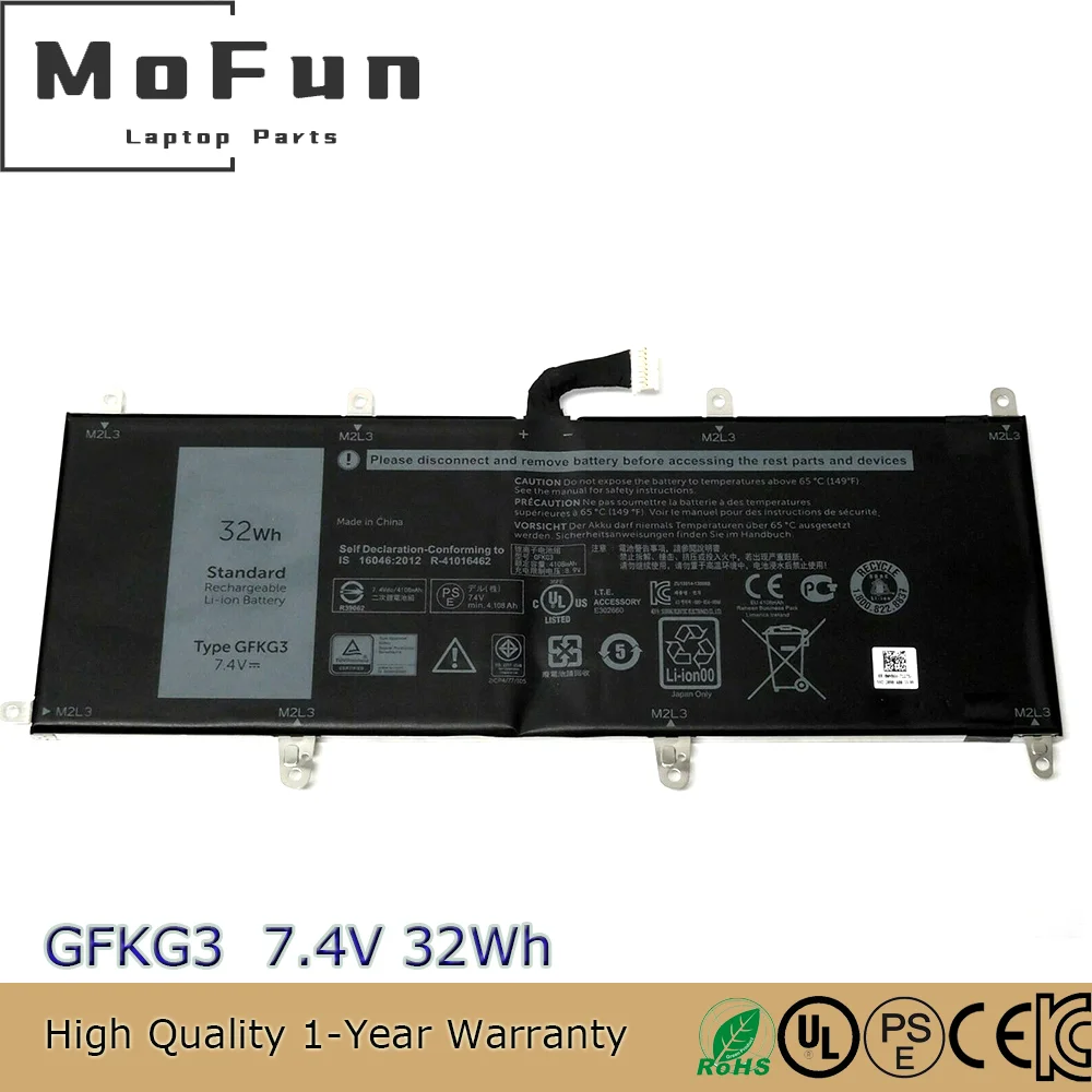 

Original GFKG3 7.4V 32Wh Laptop Battery for Dell Venue 10 Pro 5056 50560 VN25R WH96V 0GFKG3 T16G001
