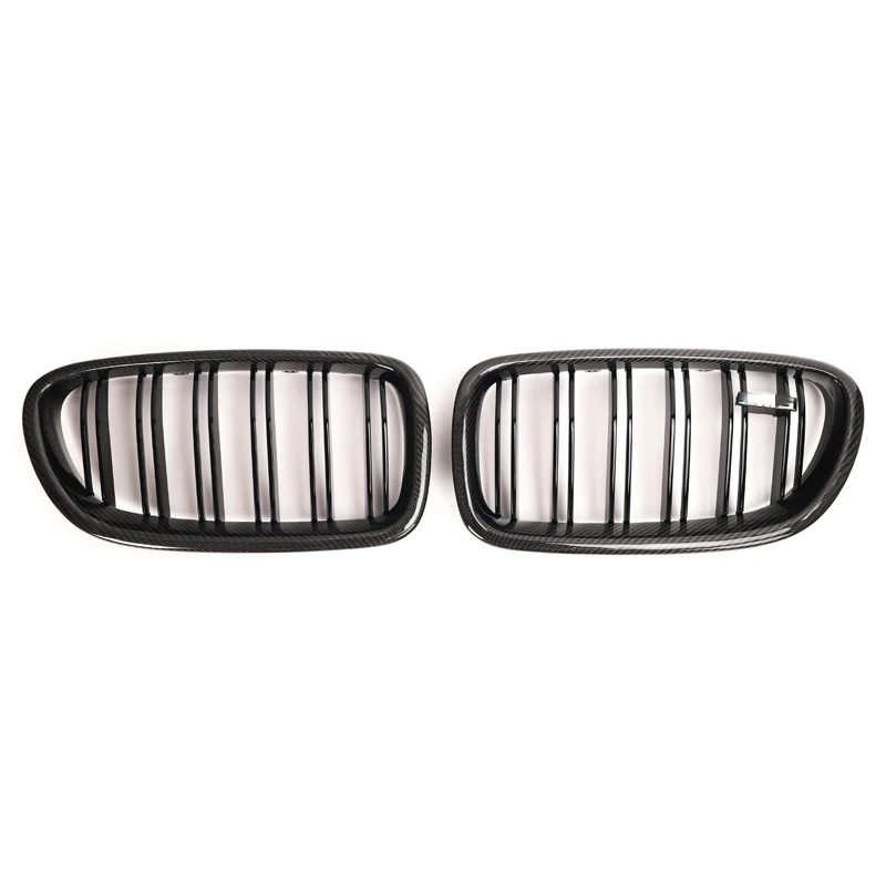 

F10 Double Slat Carbon Fiber Front Bumper Kidney Grille For Bmw 5 Series F10 F11 F18 M5 2010-2017 Car Accessories