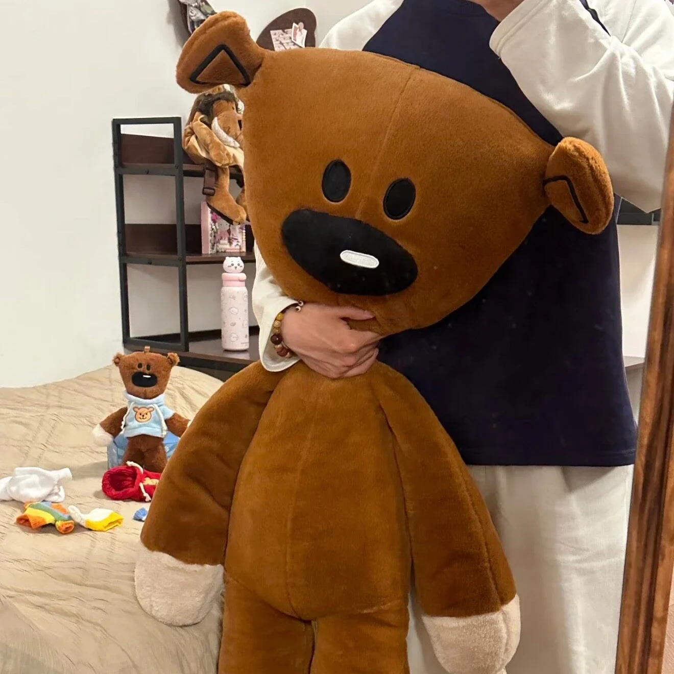 Adorable Mr. Bean Bear Plushie Soft Fluffy Brown Bear Doll Stuffed Bear Plush Toy Cuddly Pillow Sofa Bed Home Decor - view 3