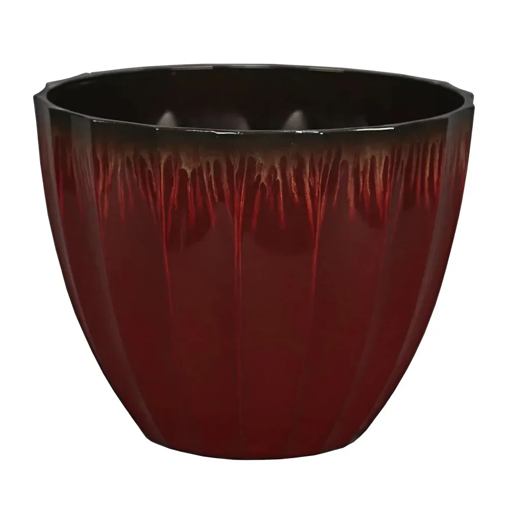 

Better Homes & Gardens Andora Red Color Resin Planter, 15.9in x 15.9in x 12.6in