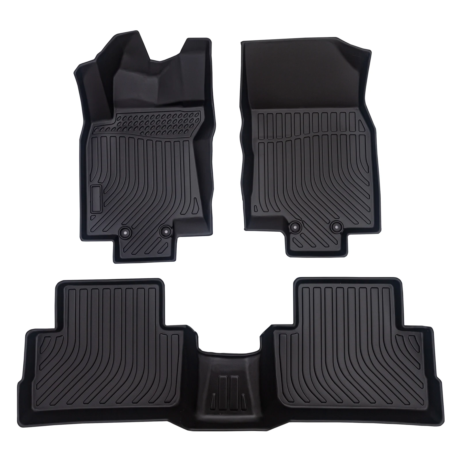 

Car Floor Mats for 17-22 Rogue Sport No Fit Rogue，All-Weather TPE Rubber Black