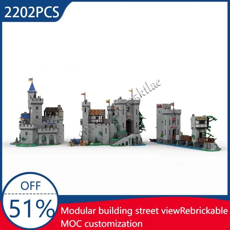 2022 SZT. Personalizowane Klocki MOC Średniowieczna Architektura Wieża Leśnych Ludzi Model Budynku Klocki DIY Zestaw do Składania Prezent na Święta