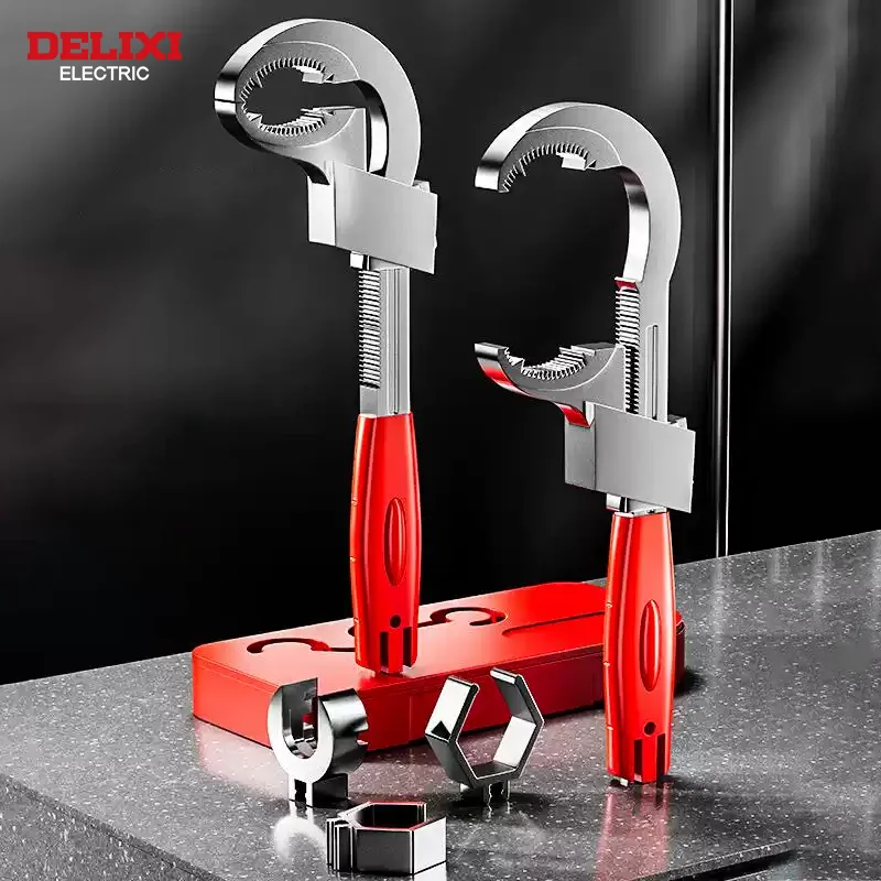 

Universal Adjustable Double-ended Wrench, Open-end Wrench Pipe Wrench for Disassembly Assembly of Sanitary Ware, Plumbing Repair