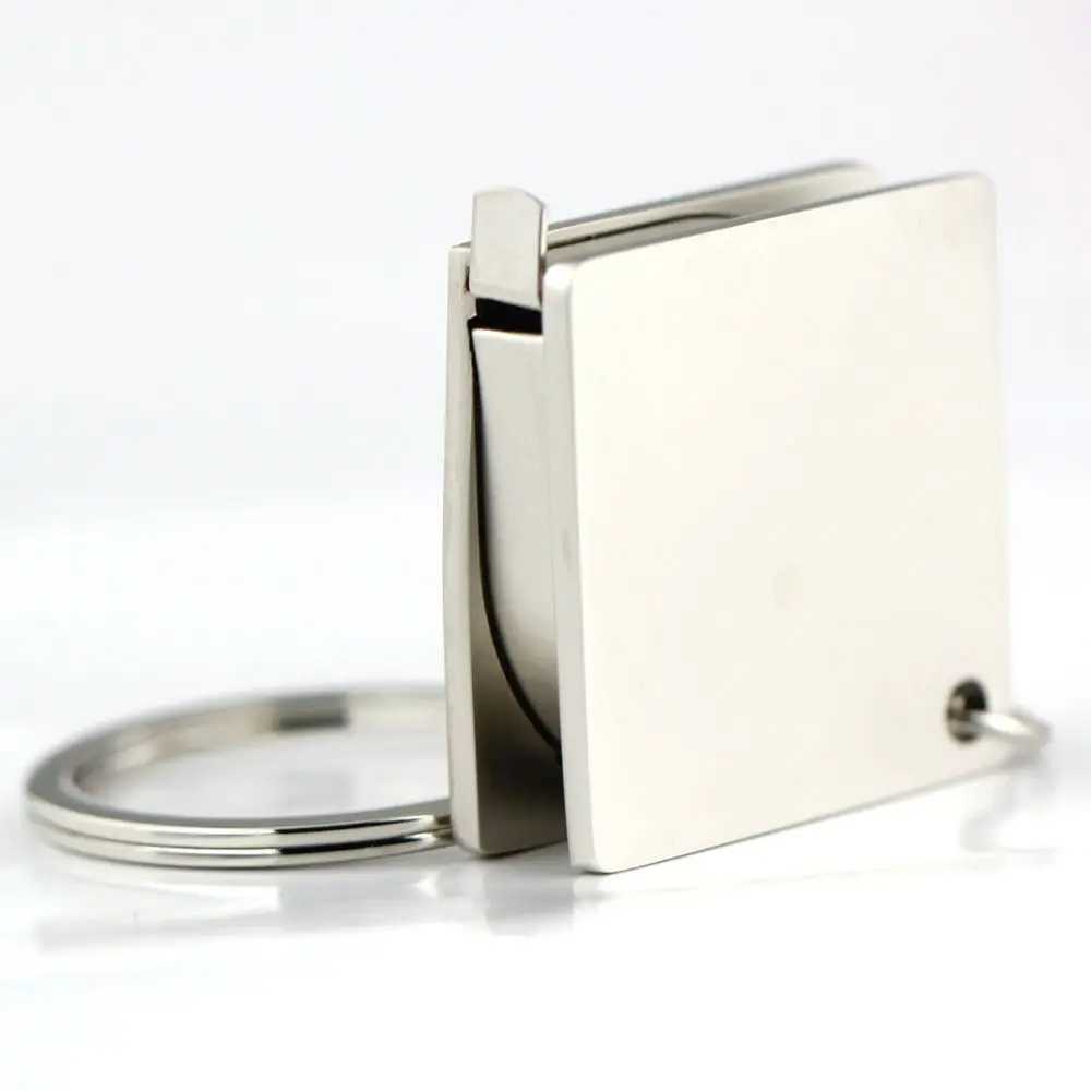 

Double Scale Tape Measure Keychain Portable Mini Size Keyring Pull Ruler precise Widely Use Telescopic Ruler Key Ring