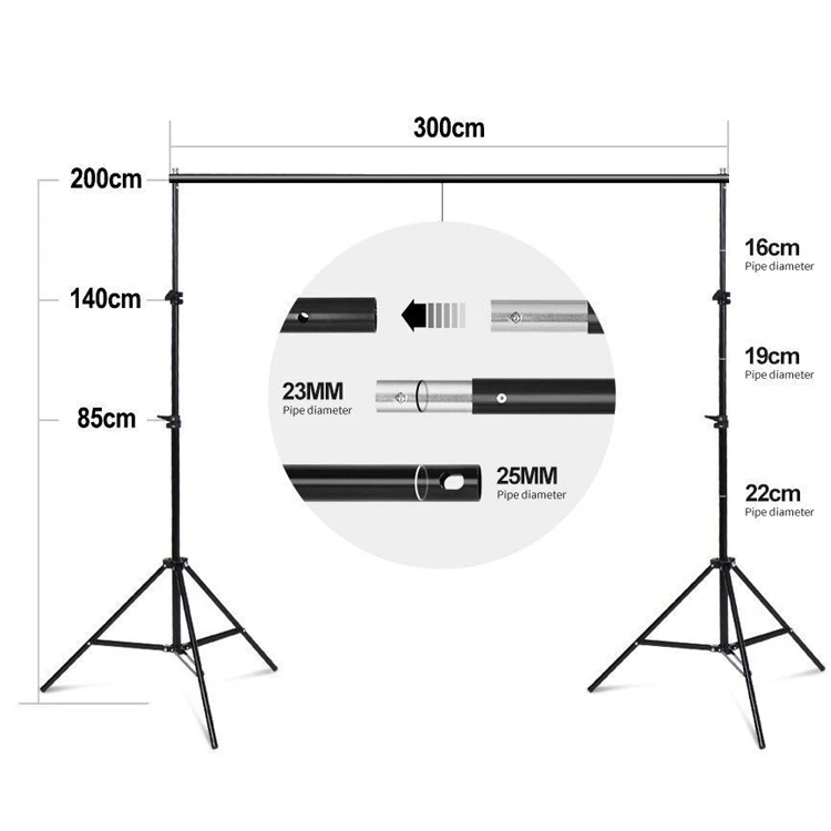 معدات استوديو الصور اطلاق النار خلفية حامل التصوير خلفية مجموعة لينة صندوق مظلة الإضاءة كيت 2*3 متر