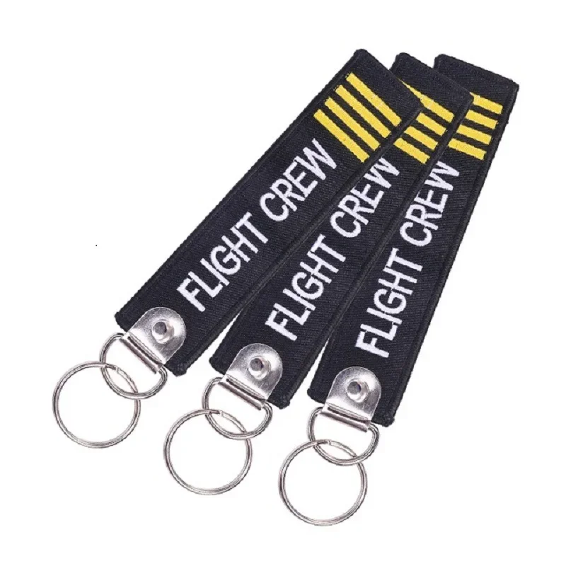 Remove Before Flight Fabric Embroidered Aviation Key Ring Embroidery Auto Keychain Backpack Pendant Motorcycle Car Cloth Keyring