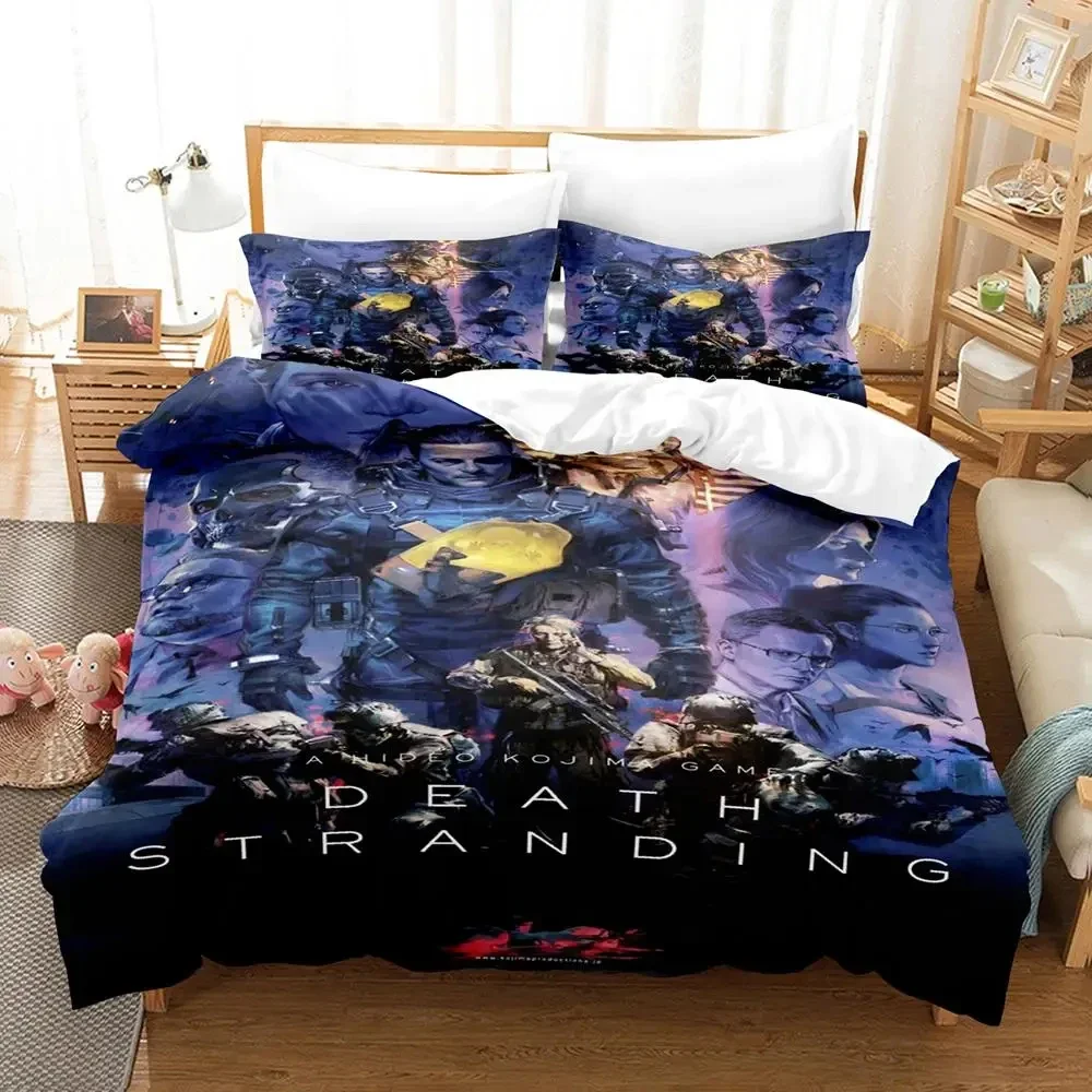 3D Print Death Stranding Bedding Set Duvet Cover Bed Set Quilt Cover Pillowcase Comforter king Queen Size Boys Adult Bedding Set