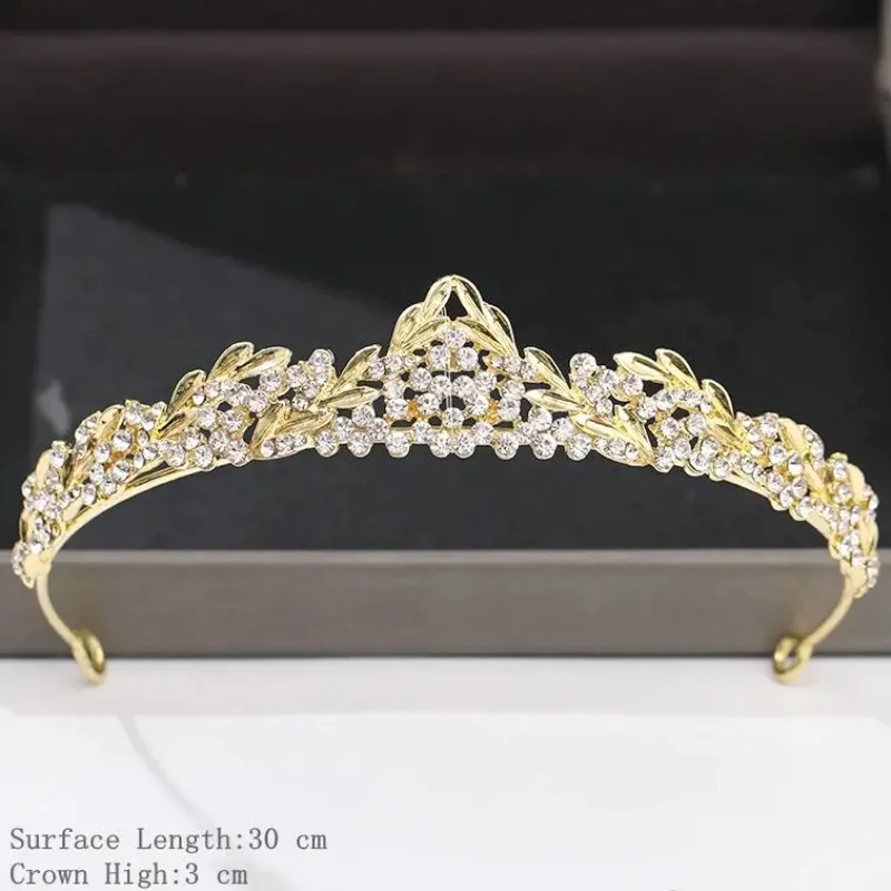 Zilveren Gouden Kleur Kroon En Tiara Haaraccessoires Voor Vrouwen Bruiloft Accessoires Kroon Voor Bruids Strass Diadema Tiara Cadeau
