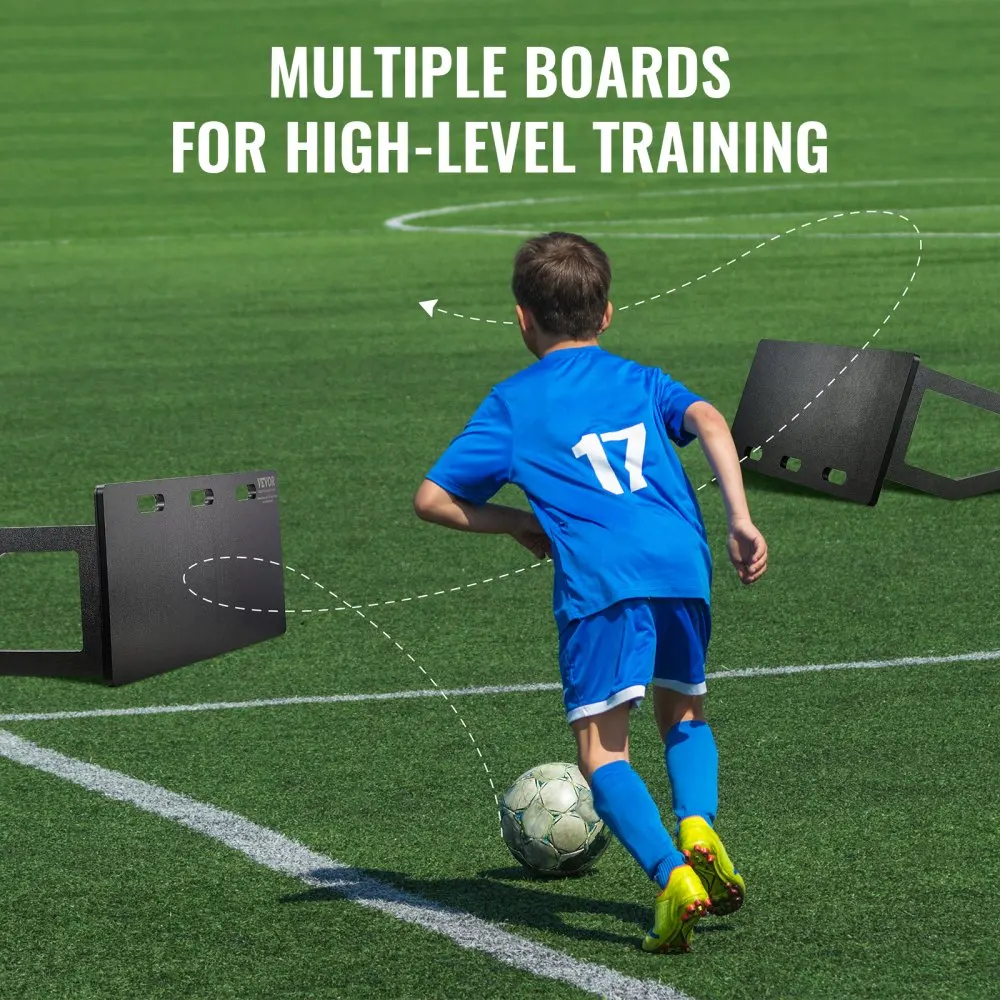 VEVOR Soccer Rebounder Board, 101.6 x 40.6 cm Portable Soccer Wall with 2 Angles Rebound, Foldable HDPE Kickback Rebound Board