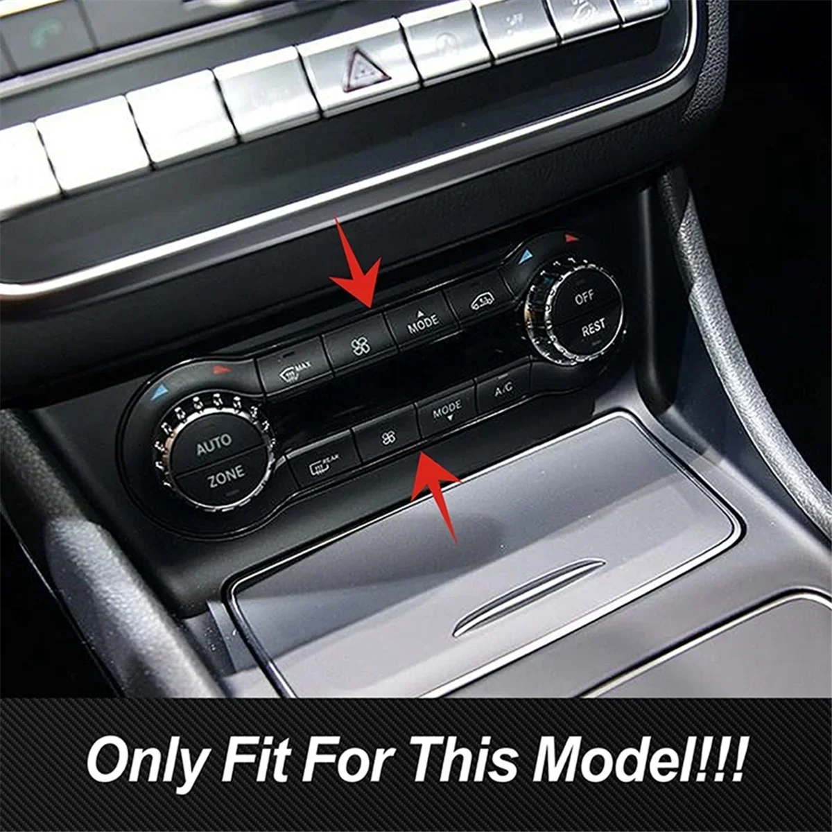 Car Central Control Air Conditioning Button Decoration Cover for CLA C117 GLA X156 a Class W176 2013-2018