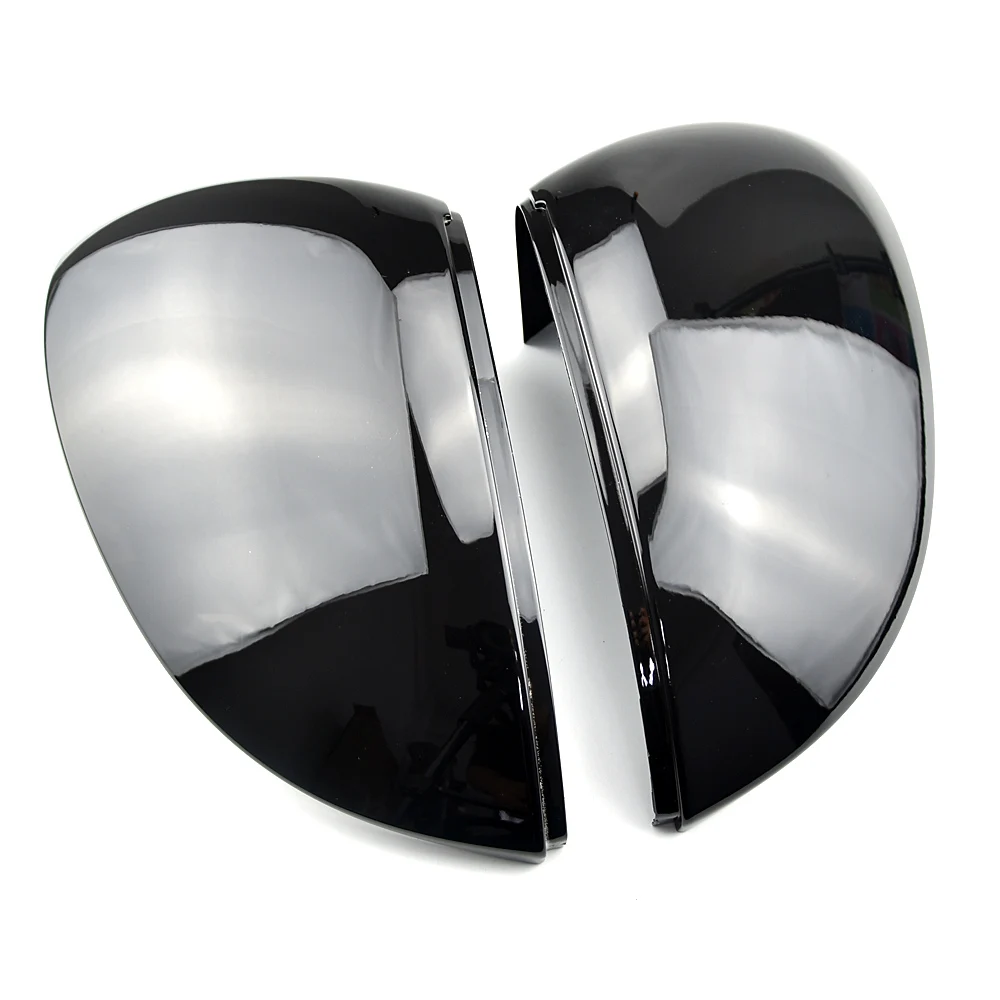 

Bright black Rearview Case For VW Golf 8 MK8 VIII 2020 2021 Mirror Cover Cap With Lane Assist Car Exterior Casing