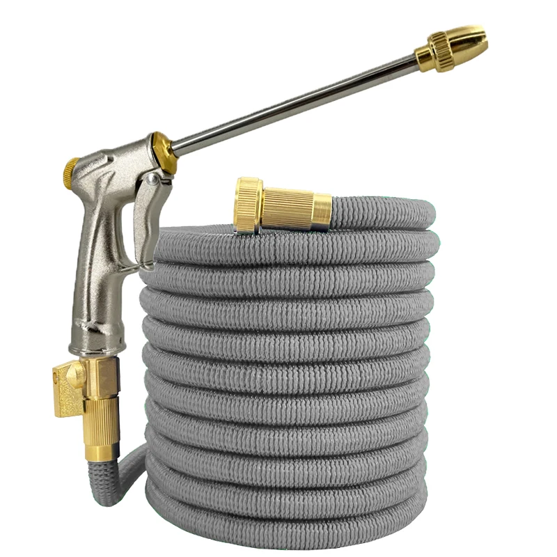 

Garden Hose With Expandable Metal Joint, High-Pressure Adjustable Car Wash Gun For Irrigation And Car Washing In Garden Farms