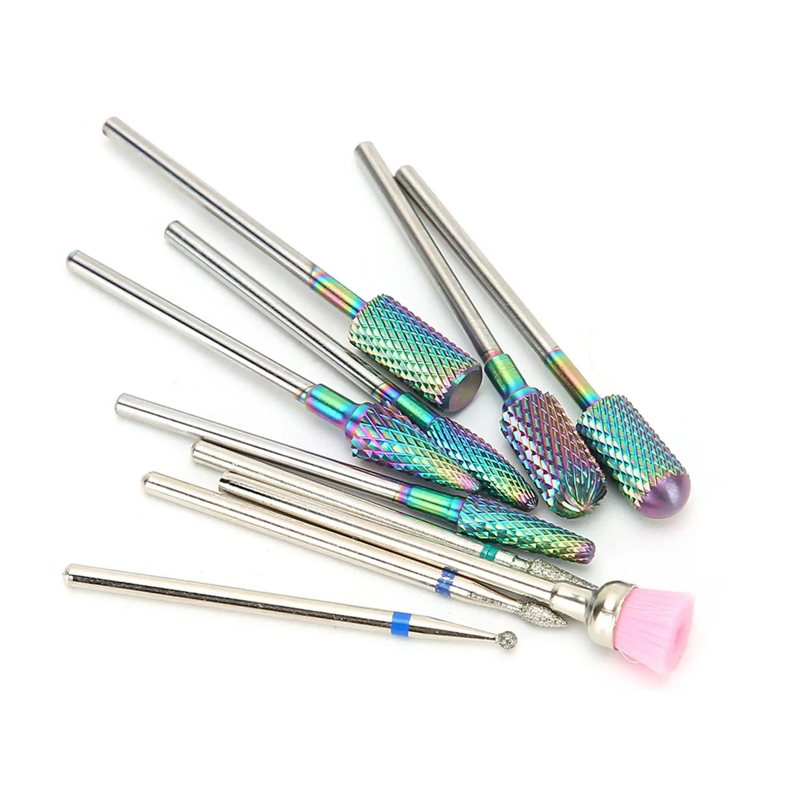 10-teiliges Nail-Art-Bohrer-Set – elektrische Schleifköpfe zum Entfernen abgestorbener Haut und Schleifen, Polieren für Maniküre-Werkzeuge